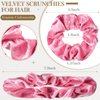 Bememo 28 Pieces Velvet Scrunchies Hair Ties Elastics Scrunchy Bobbles Soft Hair Bands Ponytail Holder Hair Accessories Cute Colors Elastic Hair Bands Party Favors for Teens Women Girls(Cute)