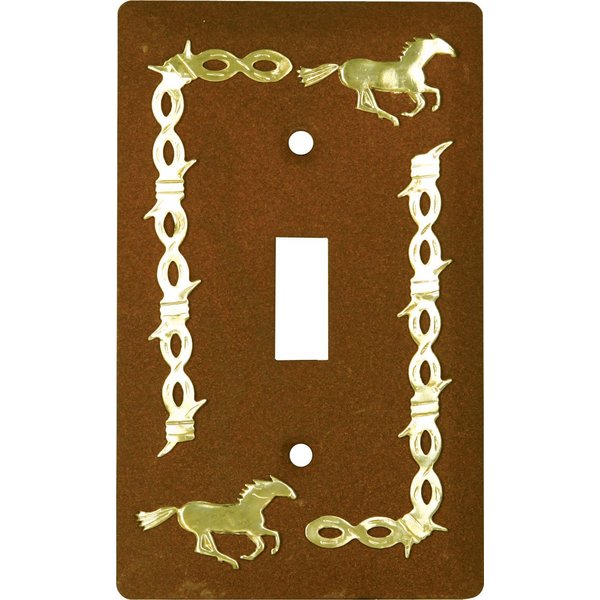 Rivers Edge 1612 Rustic Horse Single Switch Cover