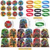 Ywediim Dirt Bike Party Favor Supplies, Including Motorcycle Theme Boy Motocross Bags Drawstring Goodie Treat Bags Wristbands Badge, for Motocross Theme Kids Birthday Party Gift