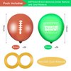Skylety 60 Pieces 12inch Football Latex Balloons Sports Green Brown Field Football Themed Party Mini Decorations and 2 Gold Balloons Ribbon for Tailgate Game Day Gift Football Supplies Birthday Party