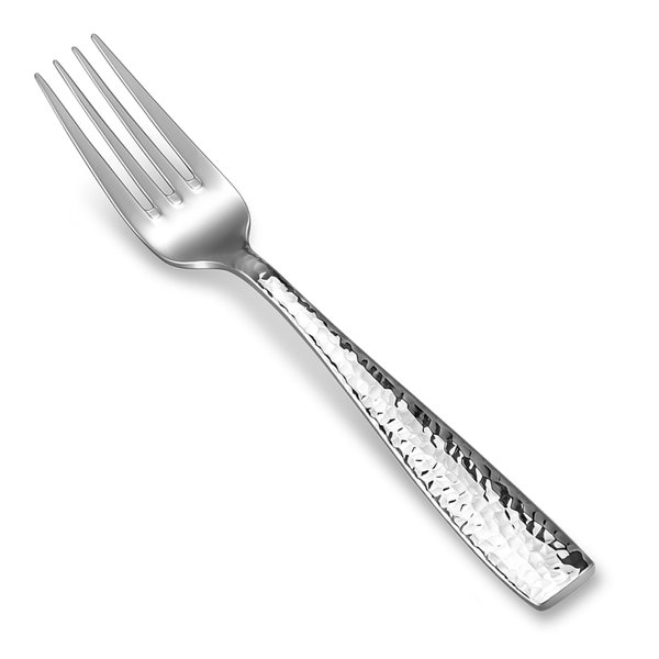 KEAWELL Premium 4-Piece Louis Hammered Fork Set, 18/10 Stainless Steel, Set of 4, Fine Fork Set with Squared Edge, Dishwasher Safe (7.6" Salad Fork)