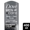 Dove Purifying Charcoal + Clay Body and Face Wash with 24-Hour Nourishing Micromoisture Technology Body Wash for Men, 13.5 oz