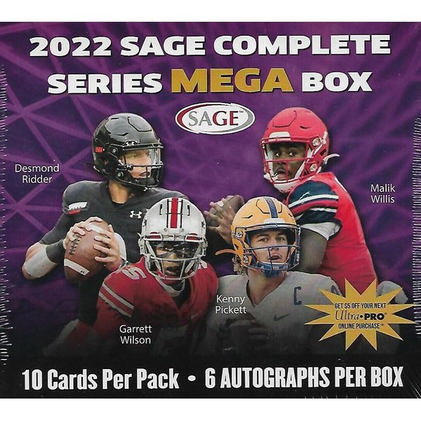 2022 Sage Football Complete Series Mega Box Factory Sealed 6 Autographs Per Box
