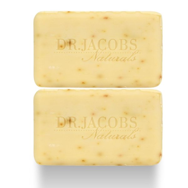 Dr Jacobs Naturals, Triple Milled Loofah Exfoliating Castile Bar Soap (Pack of 2) - Free of Parabens, Sulfates, Synthetics, Gltuen and GMO (Citrus Crush Cocktail)