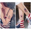 10 Sheets 4th of July Independence Day Tattoo Sticker USA Temporary Tattoos Waterproof Fake Body Art Decors Patriotic Memorial Day Tattoos for Child Adult American National Day Party Dress Up Supplies
