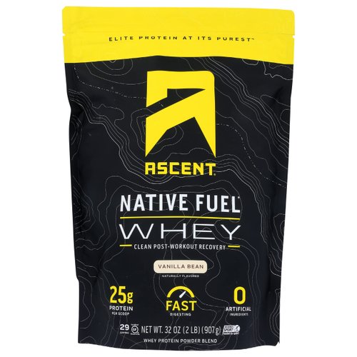 Ascent Native Fuel Vanilla Bean Whey Protein Powder Blend Vanilla Bean - 2 lbs Pack of 1