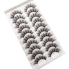 Brown Eyelashes Natural Look Dark Brown False Lashes Wispy Faux Mink Lashes Fluffy Fake Lashes 3D Strip Evelashes Pack 10 Pairs(MQ607)