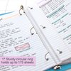 BAZIC 3 Ring Binder 1" Economy View Binders Organizer - Cyan, Round Ring, Hold 175 Sheets Paper, for School Office Home, 1-Count