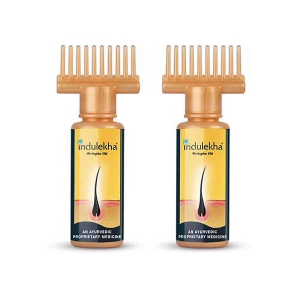 Indulekha Bringha Hair Oil Selfie Bottle, 100ml (2 pack)