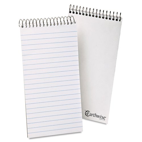 Ampad 25280 Reporter Spiral Notebook, Gregg Rule, 4 x 8, White, 70 Sheets