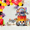 24PCS Race Car Happy Birthday Cake Decoration Race Car Cake Toppers Checkered Flag Themed Cake Decoration Race Car Themed Birthday Party Supplies Boy and Girl Cake Decoration