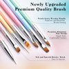 Nail Art Brushes Dpolla 7PCS Nail Art Brush Set Gel Polish Nail Art Design Pen Painting Tools with Nail Extension Gel Brush, Builder Nail Gel Brush, Nail Art Liner Brush and Nail Dotting Pen Salon Perfect For Home DIY Manicure