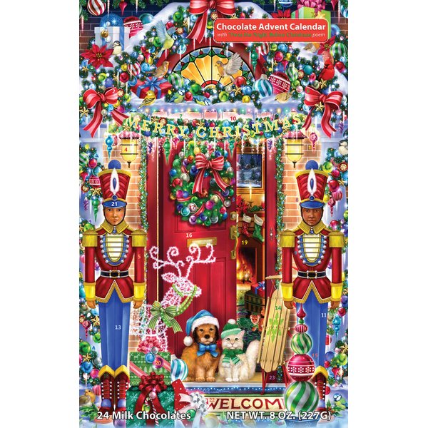 Christmas Welcome Chocolate Advent Calendar by Vermont Christmas Company - A Whopping 8 oz. of Delicious Milk Chocolate Individually Wrapped like Christmas Presents