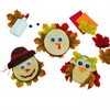 Ink and Trinket Kids DIY Thanksgiving Craft Kit for Kids, Includes Supplies for Turkey, Owl, and Scarecrow, DIY Fall Ornaments, Made with Eco Friendly Pine Wood Slices
