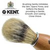 Kent VS80 Natural Badger Bristle Shaving Brush Shaving Kit for Men for Safety Razor, Shaving Razors for Men. Perfect Lather Shaving Brush for Shave Cream, Shaving Soap. Kent Luxury Shaving Since 1777
