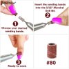 MPNETDEAL 300pcs Sanding Bands Grit #80 for Acrylic Nails for Efile nail drill bits with mandrel
