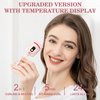 LICNIA Heated Eyelash Curler, Temperature Display Heated Lash Curler with Separator Tool and Brush, 3 Heating Modes Rechargeable Electric Eyelash Curler for Stunning Lashes in Minutes (Pink)