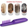Yuecoom Electric Detangling Brush, Wet or Dry Tame The Mane Hair Detangler Brush with Cover, Negative Ion Massage Comb Styling Tool (Battery Not Included)