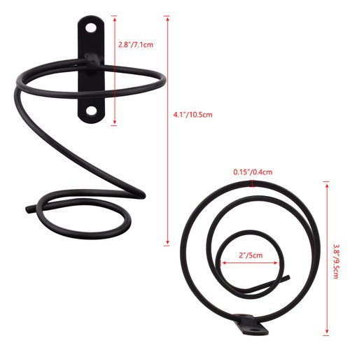 Mocoum 6 Pack Wall Mounted Wine Racks - Red Wine Bottle Display Holder with Screws, Metal Hanging Wine Rack Organizer for Beverages/Liquor Bottles Storage (6 Pack, Downwards-Style 2)