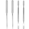 Foundation Spatula Stainless Steel Makeup Mixing Tool Cosmetic Metal Mixer Tool for Professional Color Nail Art Lab Pigment Blending Stick Silver