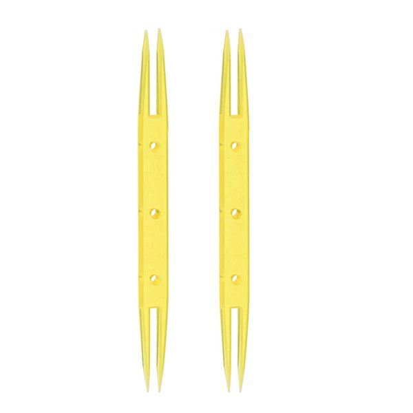 HARFINGTON 2pcs Weaving Knitting Shuttle 85x6.8x2.8mm Plastic Shuttles, for Lace-Making DIY Hand Craft Tool Knitting Arts Supplies, Yellow