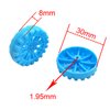 EUDAX 30mmx8mm Plastic Roll 2mm Dia Shaft Toys Wheel and 2mmx100mm STEM Shaft Round Rod Axles for DIY Toy RC Car Truck Boat Helicopter Model Part (Blue, 100pcs)