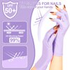 chemotex UV Nail Gloves, Professional UPF50+ Protection UV Gloves for Gel Manicures, Art Skin Care UV Gloves for Gel Nail Lamp, Fingerless Gloves for Protect Hands from Harm, Purple