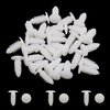 uxcell 30Pcs White Plastic Rivets Splash Guard Fastener Push Type Clips 7.5 x 6.5mm