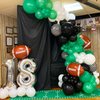Football Party Balloon Garland Kit,119 Pcs Black White Green Balloons Arch with Football Shaped Mylar Foil Balloons for Kids Boys Teenagers Sport Theme Birthday Super Sunday Touchdown Party Decoration