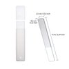 4 Pieces Glass Nail Shiner Crystal Nail Shine Buffer Polisher Crystal Glass Nano Nail File with Case for Natural Nails (White and Black Flat End)