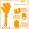 ZCYSRLQIN 24 Pcs Noisemakers Include 12 Hand Clappers 12 Thunder Sticks Cheer Noise Makers for Sporting Events Football Games School Team Spirit Items Party Favors Dance (Orange)