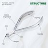 Sleek Chrome Plated Cuticle Nipper - D-18, Precision Nail Tech Nipper with Hard Steel Jaw and Single Spring - Choose D-18 for Effortless and Professional Nail Care