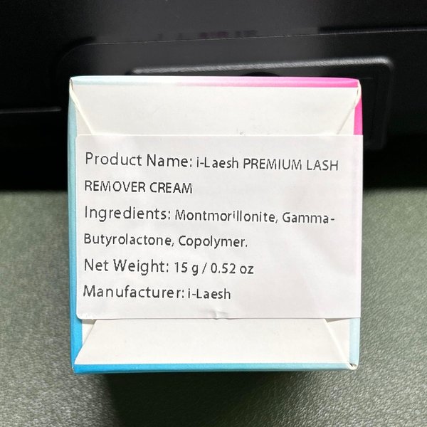 i-Laesh Eyelash Extension Remover Cream, 15g / 0.52 oz, Glue Remover, Fast Lash Adhesive Dissolution, Sensitive Skin, Low Irritation, for Professional Only