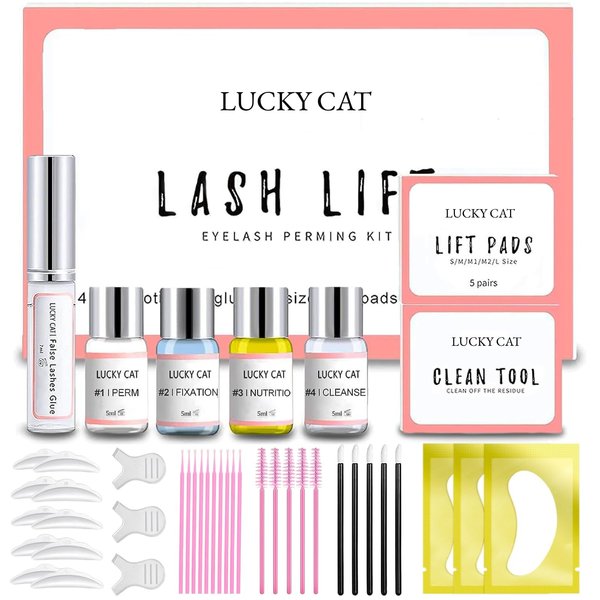 2024 Upgraded Lash Lift Kit,Professional Semi-Permanent Curling Eyelash Perm Kit Suitable for Salon & Home Use