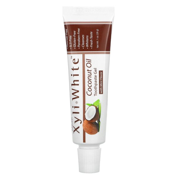 XyliWhite Coconut Oil Toothpaste Gel Now Foods 1 oz Gel