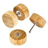JewelrieShop Fake Plugs Wood Stud Earrings Fake Gauge Natural Wood Cheater Plugs Faux Gauges Earrings for Men Women (8-10mm, 17 Gauges)