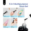 Beetles Gel Nail Kit Easy Nail Extension Set 5 In 1 Nail Glue Gel Base Coat with Pre shaped Long Coffin Soft Gel Nail Tips and Led Nail Lamp Acrylic Nail Clipper for Nail Art Diy Home Manicure