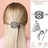 6 Pieces Celtic Hair Slide Hairpin Celtic Knot Hair Stick Vintage Metal Hair Barrette Hair Clips Hair Pin Hair Accessories for Women Girls (Silver)