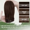 Hetto Brown Clip in Hair Extensions Human Hair #4 Dark Brown Extensions Clip in Human Hair 14 Inch Straight Clip in Extensions Human Hair 105g+20g 7pcs