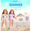 sweet dolly Fashion 18 Inch Doll Clothes Accessories Summer Beach Play Set, Fashion Shirt, Bikini Swimsuit and Handbag Set Fits 18 Inch Dolls (Doll Not Included)