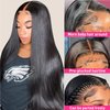 Hoacon 5x5 HD Lace Closure Wigs Human Hair Pre Plucked 5x5 HD Closure Wig for Black Women 18 Inch 5x5 Straight Lace Front Wigs Human Hair with Baby Hair 150% Density Glueless Brazilian Frontal wigs