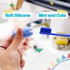 12 Pcs Fish Silicone Toothbrush Holders and Toothbrush Head Covers, 6 Pairs Toothbrush Caps for Travel, Toothbrush Holder for Kids, Mini Toothbrush Stand (Fish)