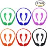 SENHAI 6 Pack Anti-Slip Silicone Glasses Straps with 6 Pairs Ear Grip Hooks, Soft Eyewear Retainer Eyeglasses Holder for Kids Adult Sports - Black, Red, Orange, Pink, Blue, Green