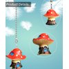 OMYZERO 12inches Ceiling Fan Pull Chain Lovely Romantic Mushroom House Pendant Ceiling Fan Light Covers Pull Chain Extension(Red)