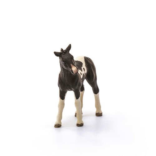 Schleich Pinto Foal Toy Figure, Realistic Spotted Horse for Kids, Farm World Collection, Ages 3+