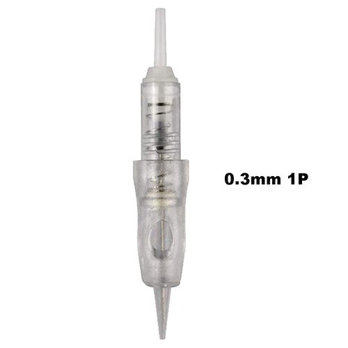 50pcs/Pack Disposable Microblading Nano Needle Cartridges Permanent Makeup Tattoo Needles for Tattoo Machine for Ombre Powder Eyebrow Lip Beauty (0.3mm 1P)