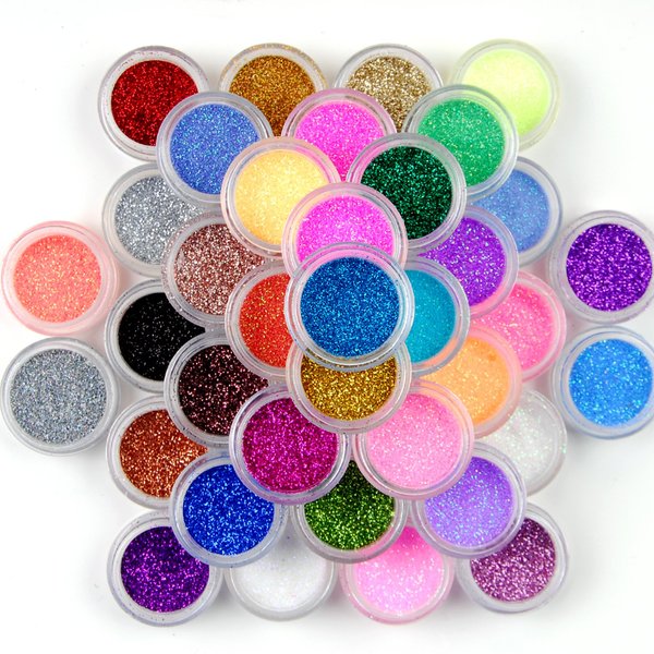 Surepromise 45 Colors Eyeshadow Makeup Nail Art Pigment Glitter Dust Powder Set