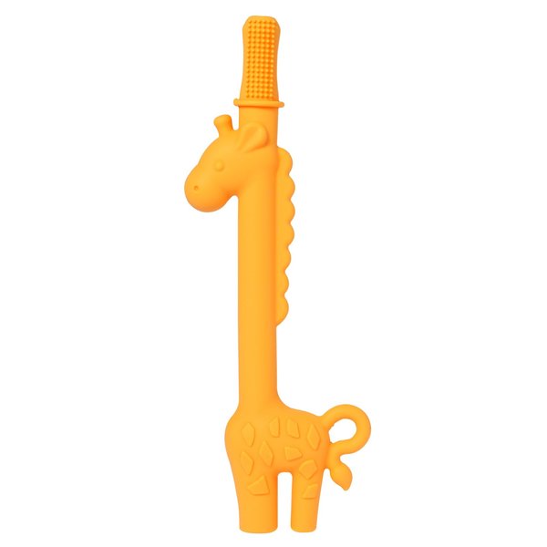 Chelpopo Giraffe Hollow Teether Tube, Teething Toys for Babies 0-6 Months, Silicone Teethers for Babies 6-12 Months, Sensory Toys for Babies, Baby Chew Toys