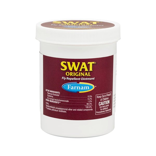 Farnam SWAT Fly Repellent Ointment for Wounds, Sores, Scratches and Abrasions Pink 7 Ounces