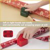 2Pcs Wrapping Paper Cutter, Gift Wrap Cutter with 2 Replaceable Blade 4 Wheels Compact Christmas Gift Wrapping Paper Roll Cutter Tool Green,Red